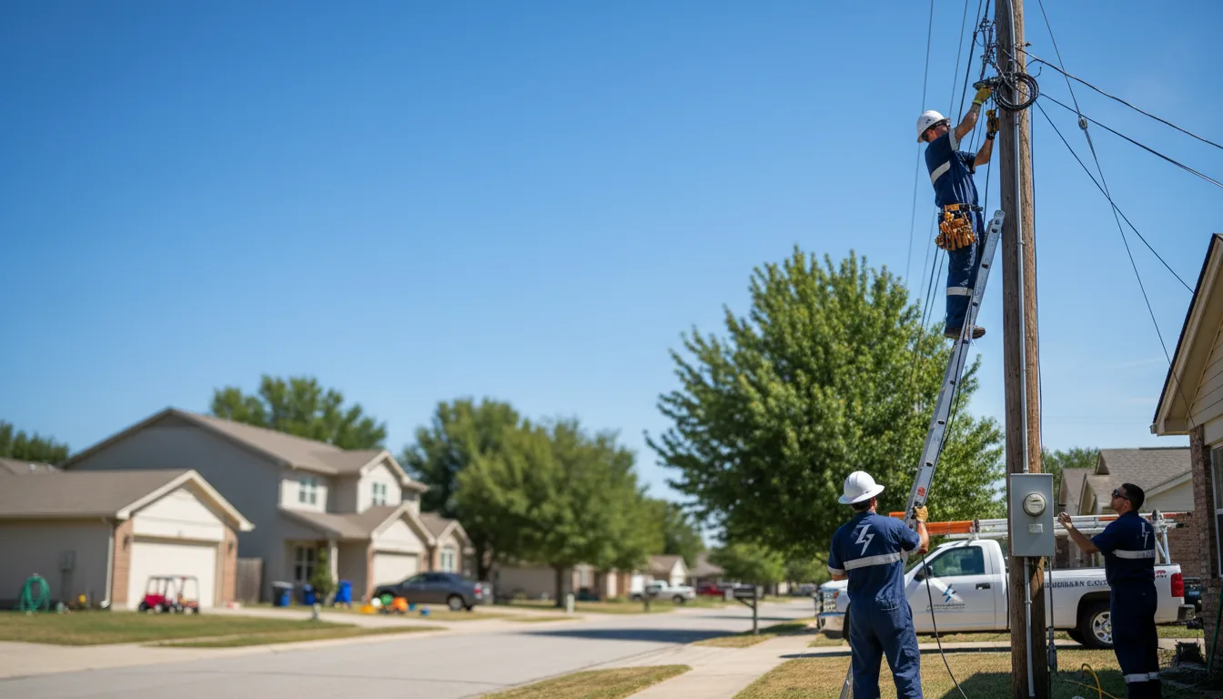 Residential electrician providing installation services in Hornbeck, LA
